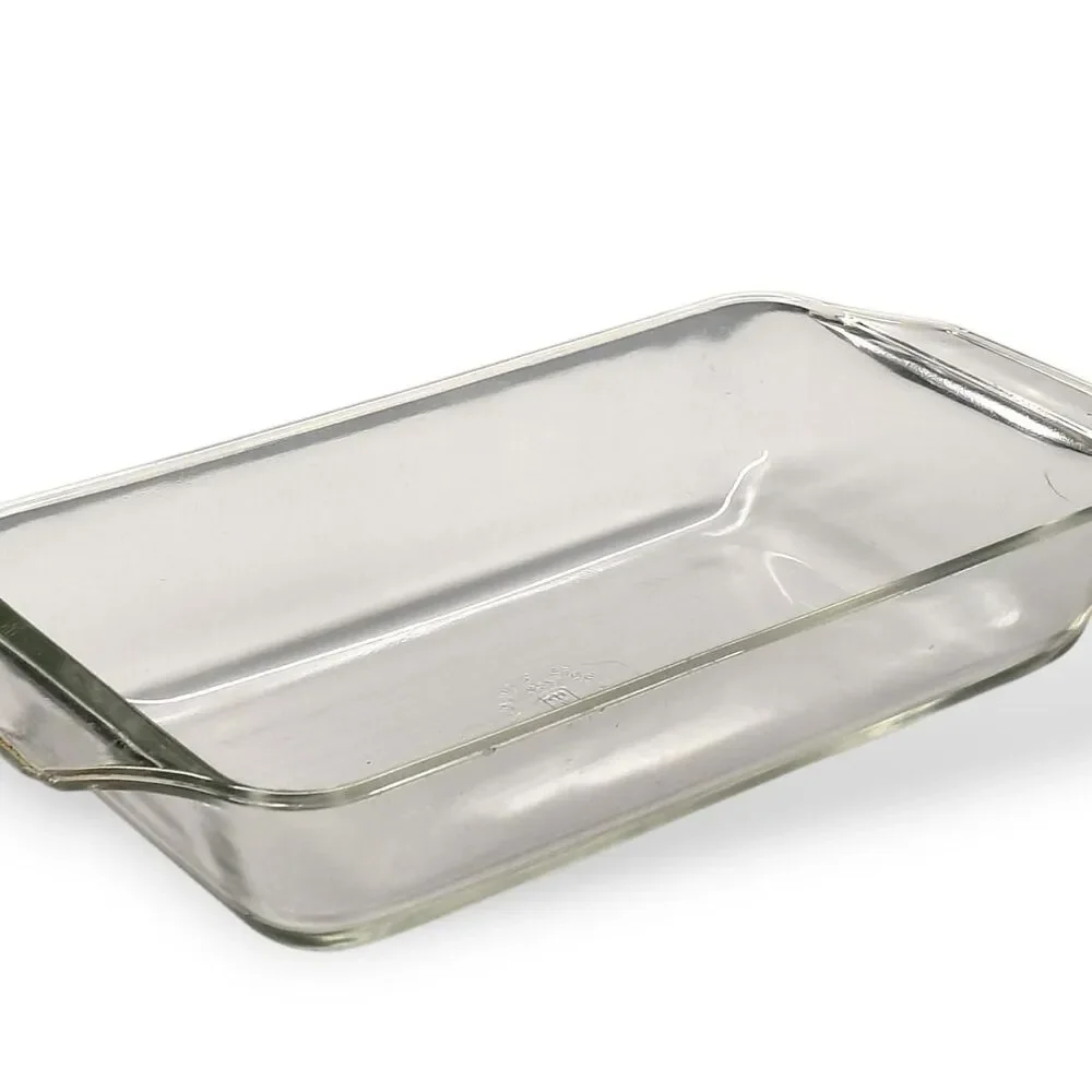 Vintage Anchor Hocking 427 Clear Glass Loaf Pan 8.5